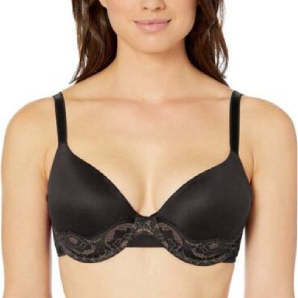 Wacoal Style 853347 Size 36G Black Lace Detail Underwire Bra